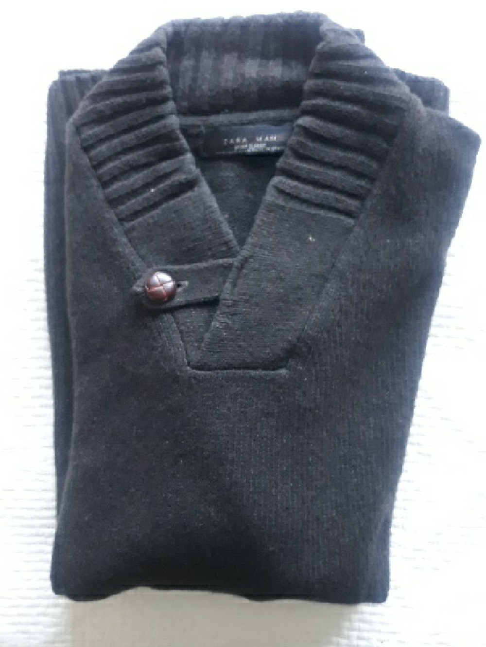 Zara Men’s V-Neck Shawl Collar Sweater - Like New